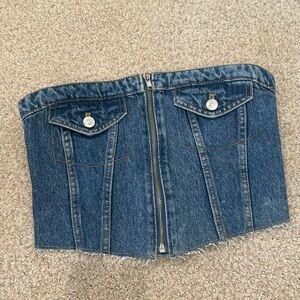 Denim fashion top size USA medium. NWT